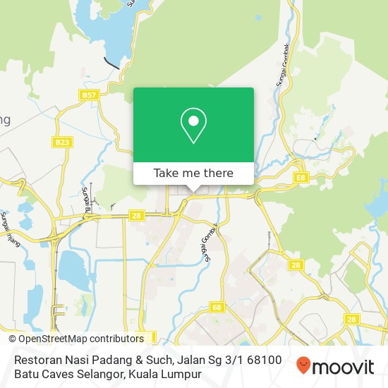 Peta Restoran Nasi Padang & Such, Jalan Sg 3 / 1 68100 Batu Caves Selangor