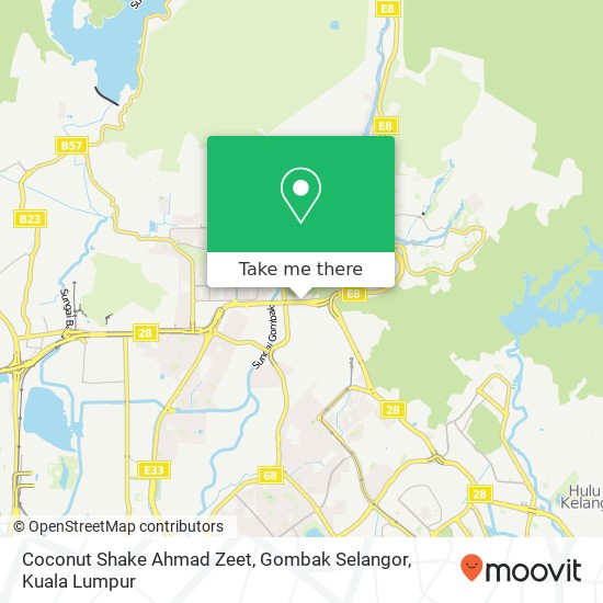 Coconut Shake Ahmad Zeet, Gombak Selangor map