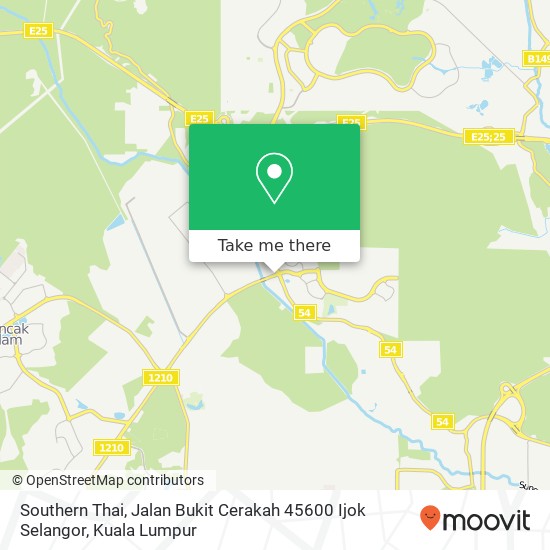 Peta Southern Thai, Jalan Bukit Cerakah 45600 Ijok Selangor