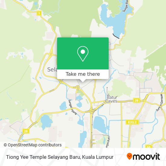 Tiong Yee Temple Selayang Baru map
