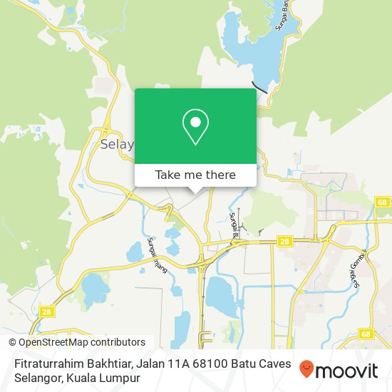 Peta Fitraturrahim Bakhtiar, Jalan 11A 68100 Batu Caves Selangor