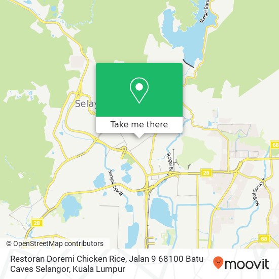 Restoran Doremi Chicken Rice, Jalan 9 68100 Batu Caves Selangor map