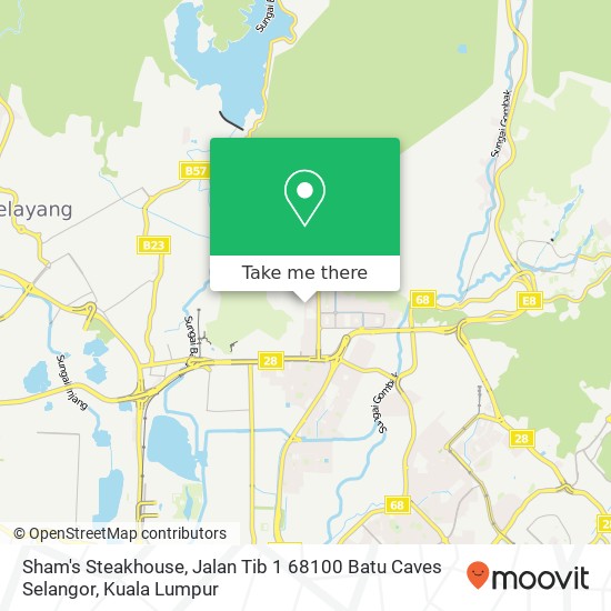 Sham's Steakhouse, Jalan Tib 1 68100 Batu Caves Selangor map