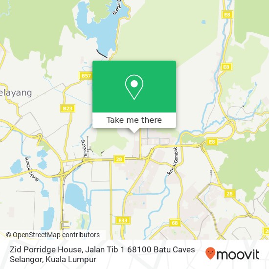 Peta Zid Porridge House, Jalan Tib 1 68100 Batu Caves Selangor