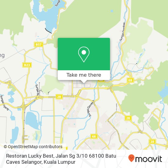 Peta Restoran Lucky Best, Jalan Sg 3 / 10 68100 Batu Caves Selangor