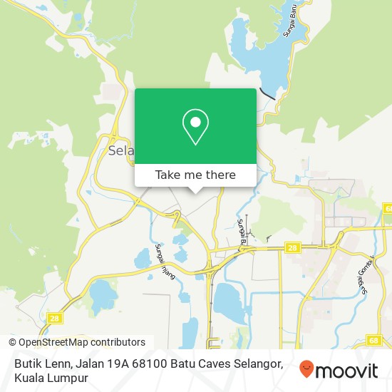 Peta Butik Lenn, Jalan 19A 68100 Batu Caves Selangor