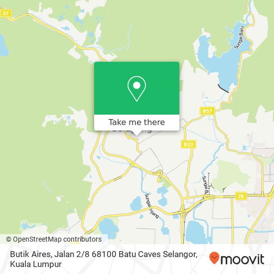 Peta Butik Aires, Jalan 2 / 8 68100 Batu Caves Selangor