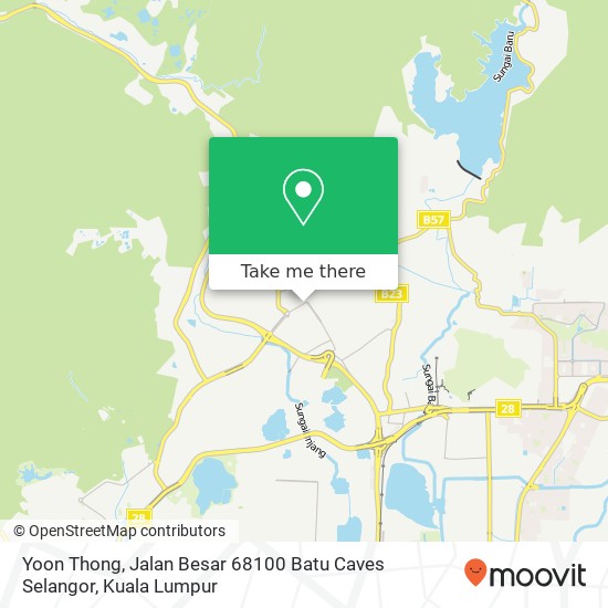 Peta Yoon Thong, Jalan Besar 68100 Batu Caves Selangor