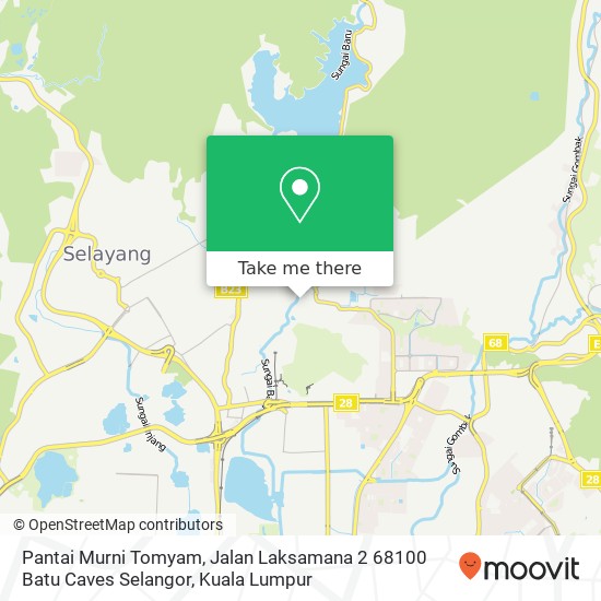 Peta Pantai Murni Tomyam, Jalan Laksamana 2 68100 Batu Caves Selangor