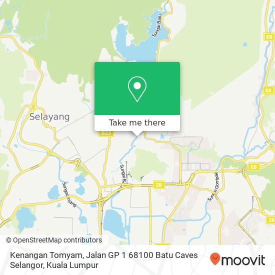 Peta Kenangan Tomyam, Jalan GP 1 68100 Batu Caves Selangor