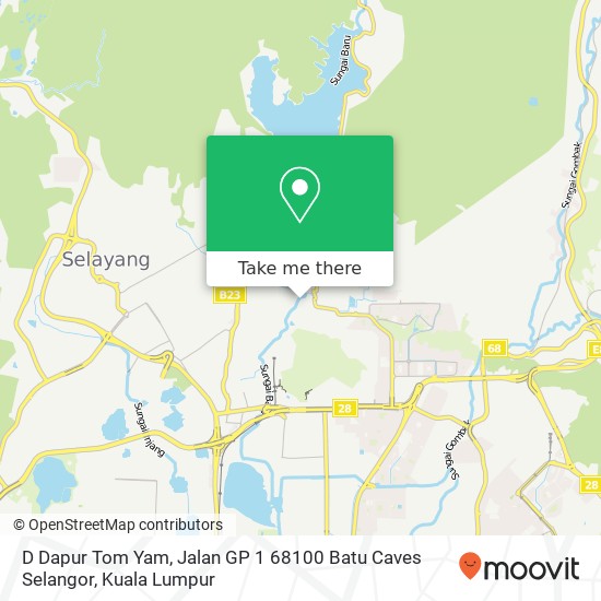 D Dapur Tom Yam, Jalan GP 1 68100 Batu Caves Selangor map
