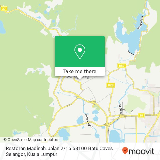 Peta Restoran Madinah, Jalan 2 / 16 68100 Batu Caves Selangor
