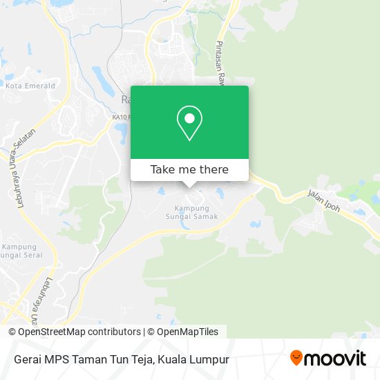 Gerai MPS Taman Tun Teja map