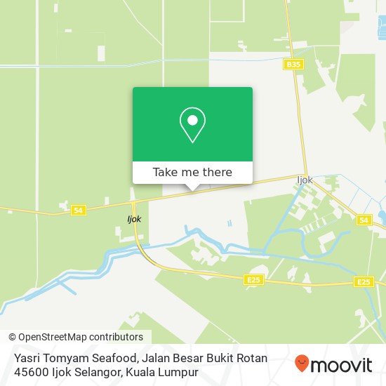 Peta Yasri Tomyam Seafood, Jalan Besar Bukit Rotan 45600 Ijok Selangor