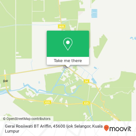 Peta Gerai Rosiiwati BT Ariffin, 45600 Ijok Selangor