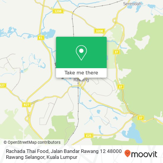 Peta Rachada Thai Food, Jalan Bandar Rawang 12 48000 Rawang Selangor