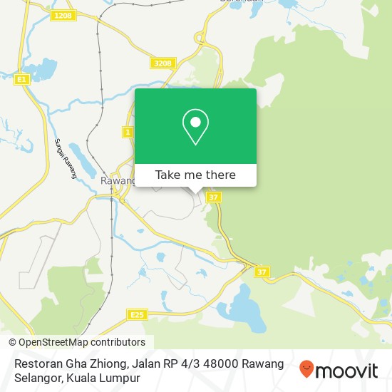 Peta Restoran Gha Zhiong, Jalan RP 4 / 3 48000 Rawang Selangor