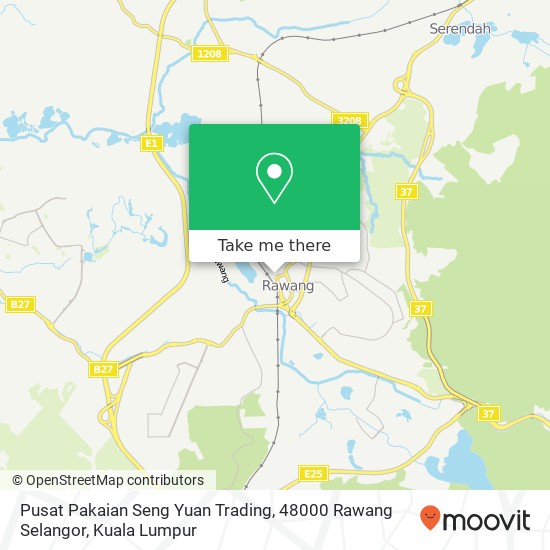 Peta Pusat Pakaian Seng Yuan Trading, 48000 Rawang Selangor