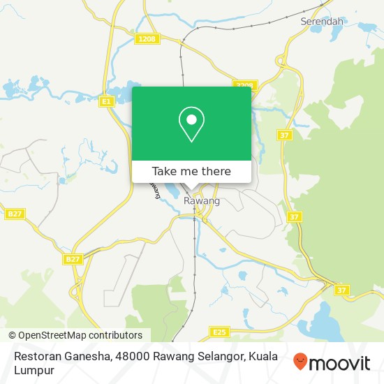 Peta Restoran Ganesha, 48000 Rawang Selangor