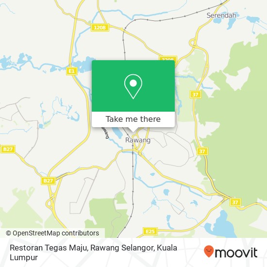 Restoran Tegas Maju, Rawang Selangor map