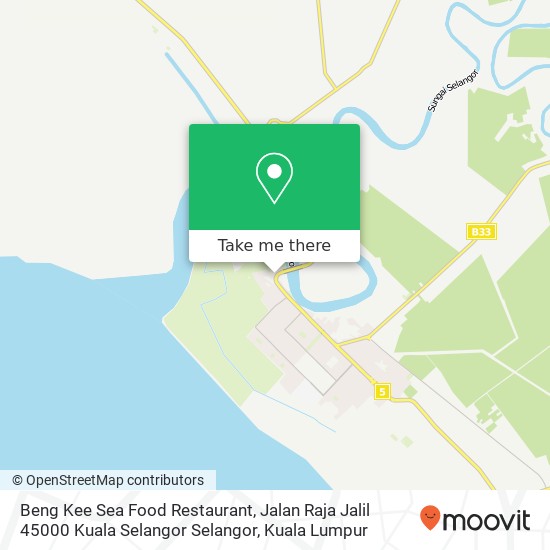 Peta Beng Kee Sea Food Restaurant, Jalan Raja Jalil 45000 Kuala Selangor Selangor
