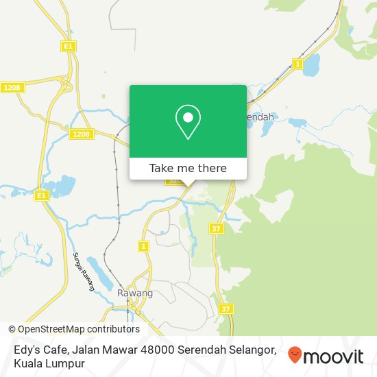 Peta Edy's Cafe, Jalan Mawar 48000 Serendah Selangor