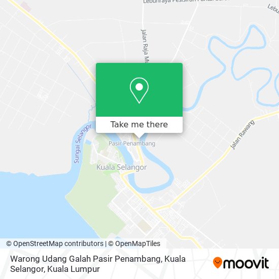 Warong Udang Galah Pasir Penambang, Kuala Selangor map