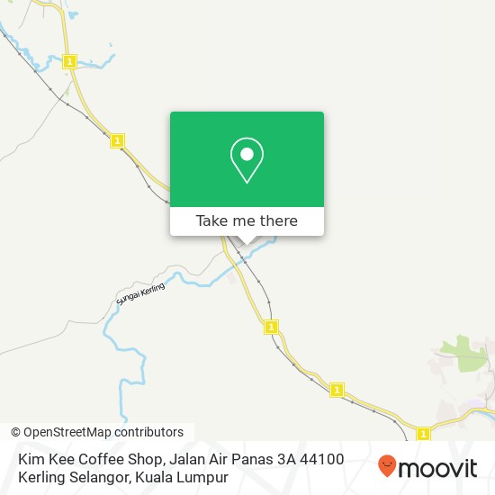 Peta Kim Kee Coffee Shop, Jalan Air Panas 3A 44100 Kerling Selangor