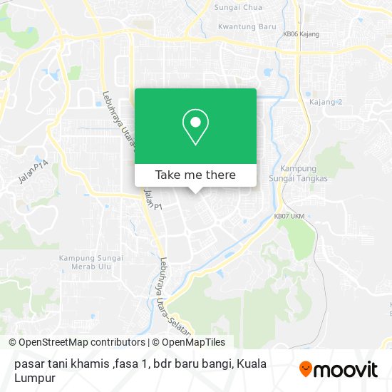 Peta pasar tani khamis ,fasa 1, bdr baru bangi