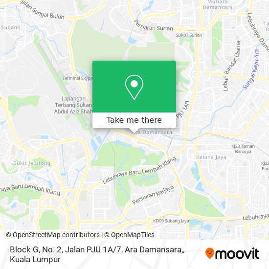 Peta Block G, No. 2, Jalan PJU 1A / 7, Ara Damansara,