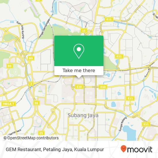 GEM Restaurant, Petaling Jaya map