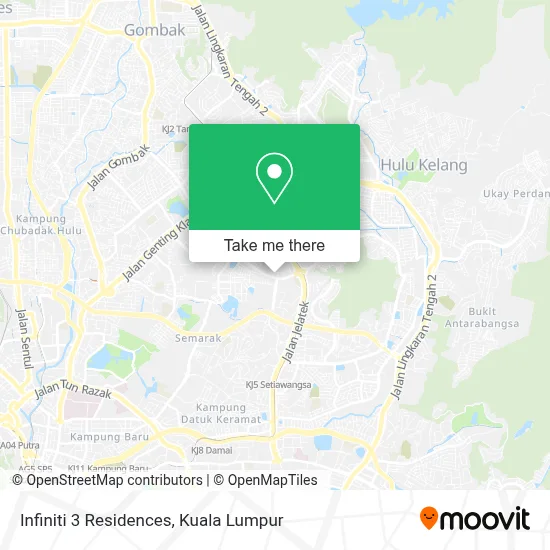 Infiniti 3 Residences map