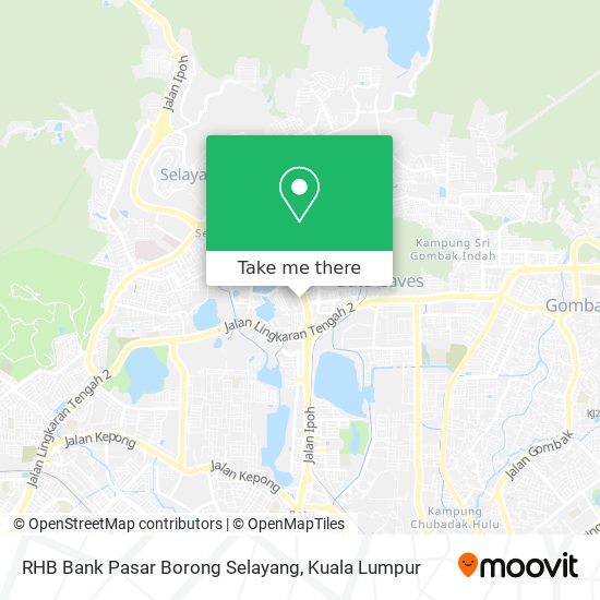 Peta RHB Bank Pasar Borong Selayang