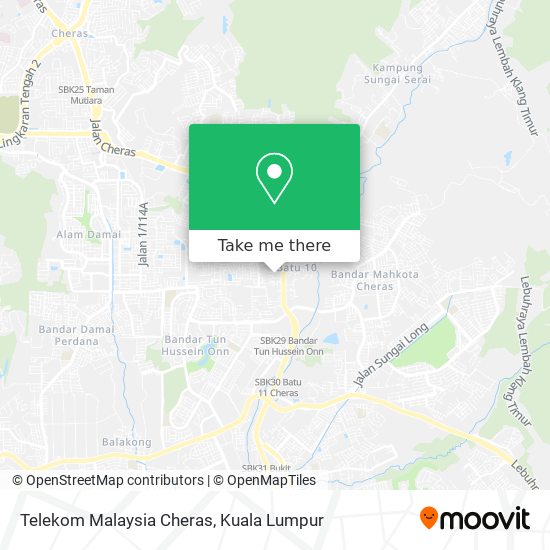 Peta Telekom Malaysia Cheras