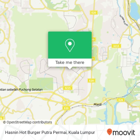 Hasnin Hot Burger Putra Permai map