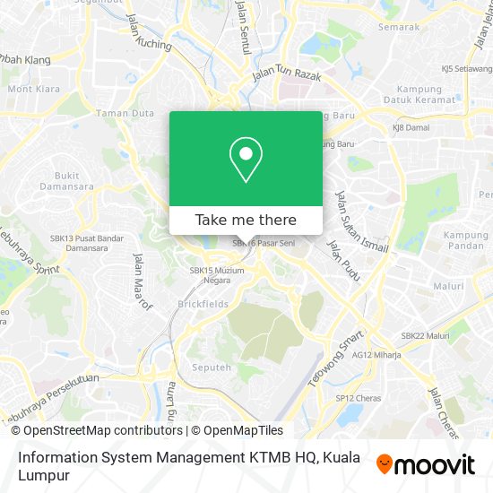 Information System Management KTMB HQ map
