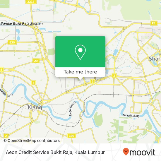 Aeon Credit Service Bukit Raja map