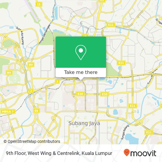 9th Floor, West Wing & Centrelink map