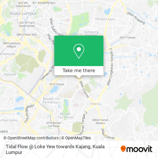 Peta Tidal Flow @ Loke Yew towards Kajang