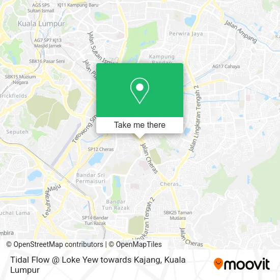 Tidal Flow @ Loke Yew towards Kajang map