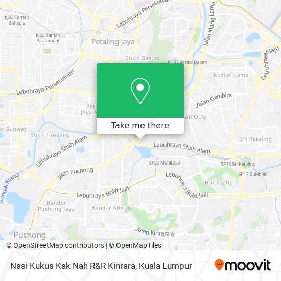 Nasi Kukus Kak Nah R&R Kinrara map