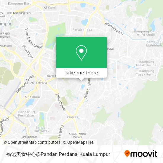 福记美食中心@Pandan Perdana map