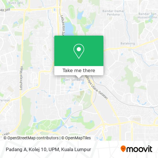 Padang A, Kolej 10, UPM map