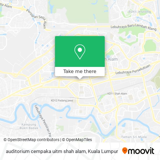 auditorium cempaka uitm shah alam map