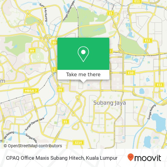 Peta CPAQ Office Maxis Subang Hitech