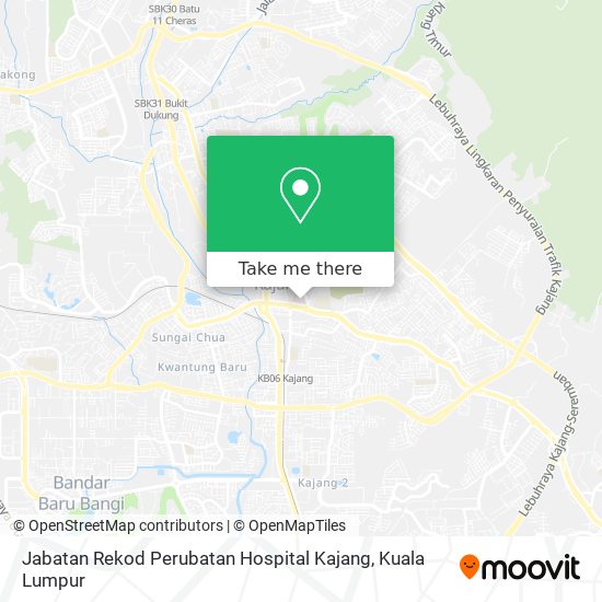 Jabatan Rekod Perubatan Hospital Kajang map