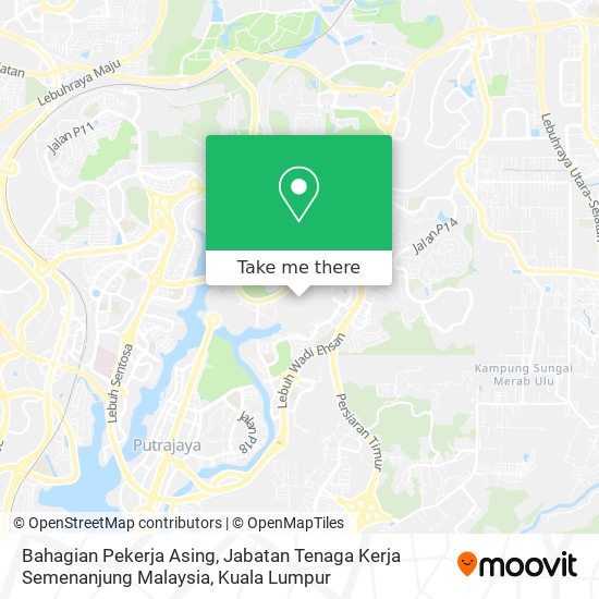 Bahagian Pekerja Asing, Jabatan Tenaga Kerja Semenanjung Malaysia map