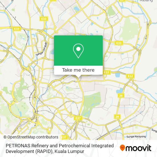 PETRONAS Refinery and Petrochemical Integrated Development (RAPID) map