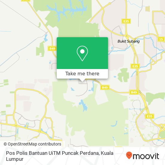 Peta Pos Polis Bantuan UiTM Puncak Perdana