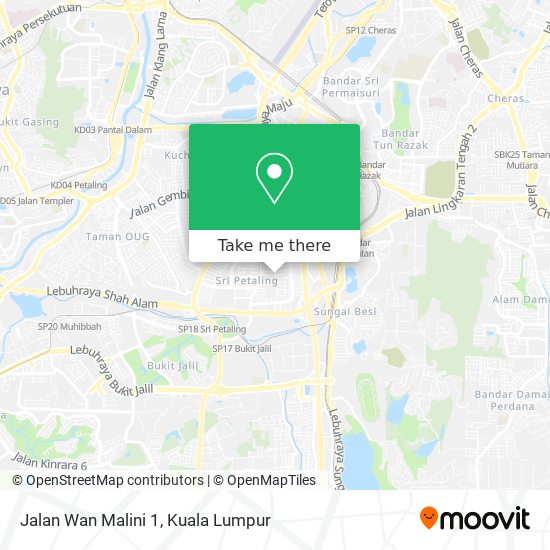 Peta Jalan Wan Malini 1